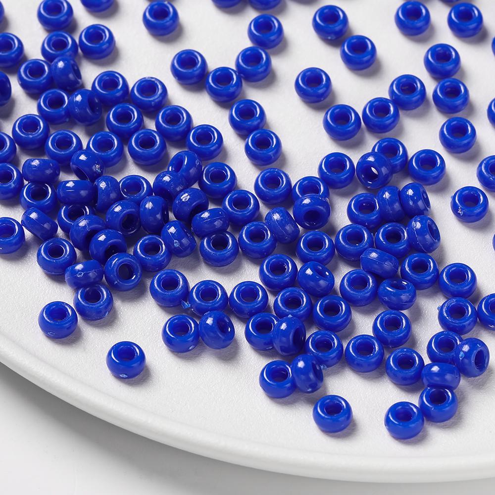 100pcs 4*7mm Acrylic Big Holes Beads Colored Spacer Loose Beads for DIY Necklace Bracelet Phone Charms Jewelry Making Supplies