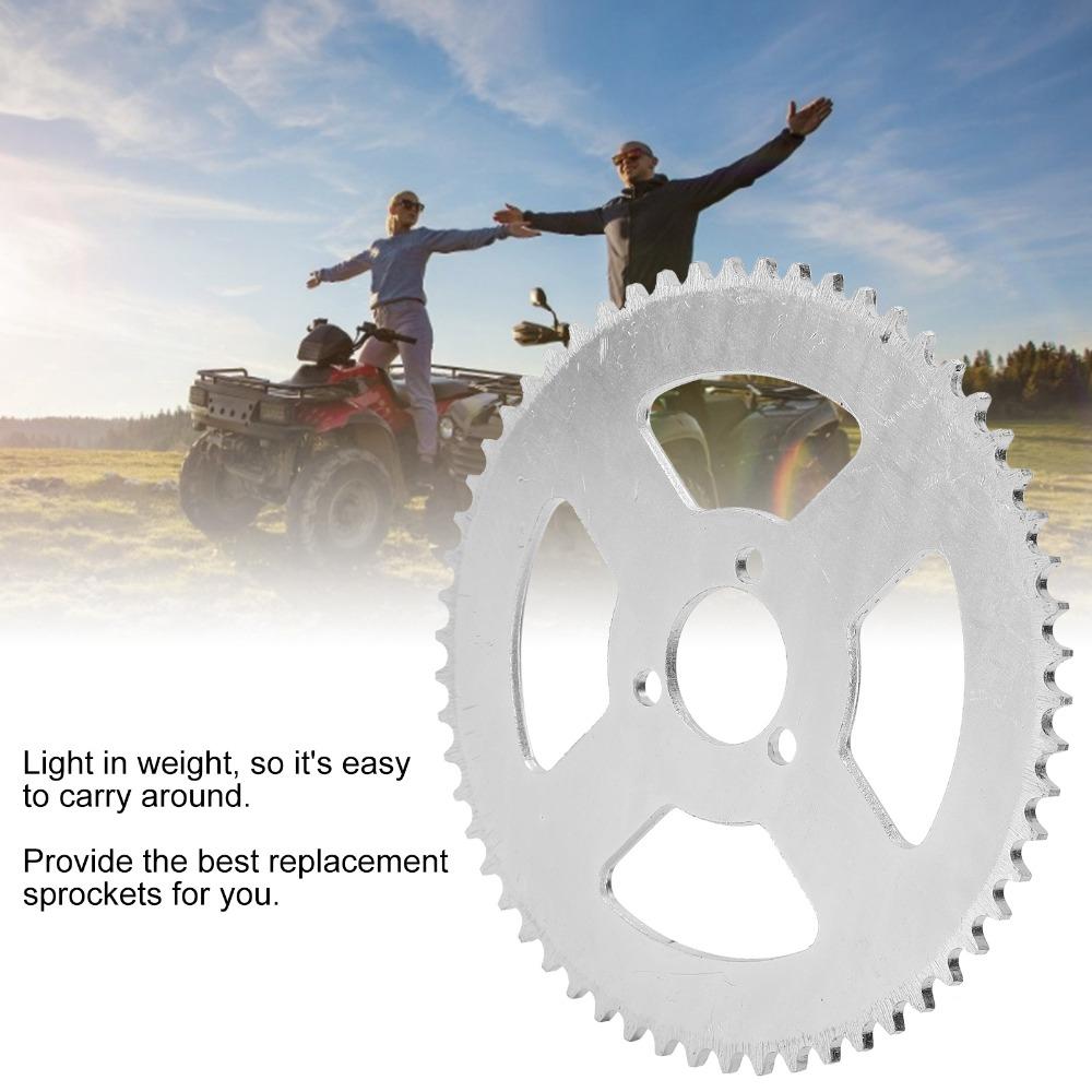T8F 58T Chain Drive Gear Steel Replacement Sprocket Durable Rear Chain Sprocket  Kart