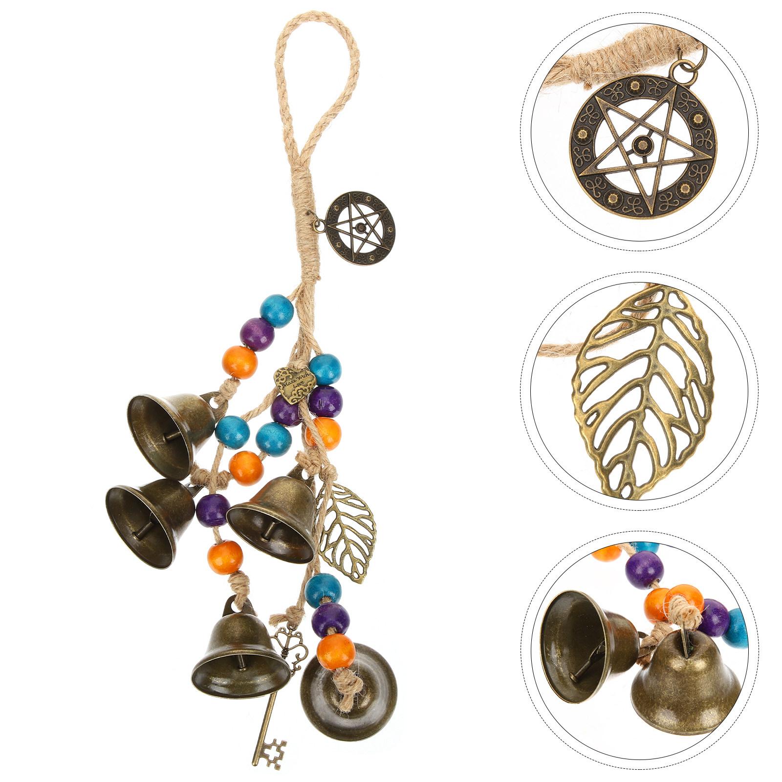 

Bohemia Style Witch Bell Hanging Wind Chime Home Garden Patio Balcony Decoration Protection Charm Relaxing Wind Bell Ornament other