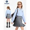 Navigare Italian Small Sailboat Kidsren's Shirt 2026 Spring & Fall New Style Girls' Cotton Long-Sleeved Doll Collar