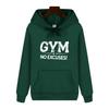 GYM Fitness Slogan Letter Print Hoodie, Unisex Sports Casual Pullover Sweatshirt