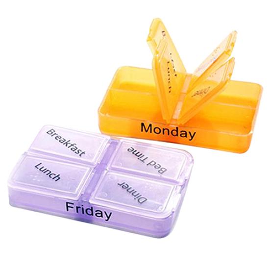 7 Days Weekly Travel Medicine Pill Box Dispenser Organizer Storage Tablet Holder