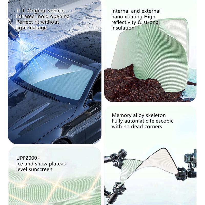 SEAMETAL Auto-Sonnenschutz Frontscheiben-Sonnenschutzabdeckung Auto-Innenraum-Sonnenschutz Blende Sonnenschutz Wärmeisolierung Sonnenschutzvorhang
