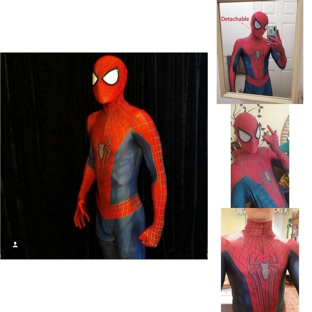 Atmungsaktiver Bequemer Spiderman Zentai Anzug Für Erwachsene Halloween Kostüm