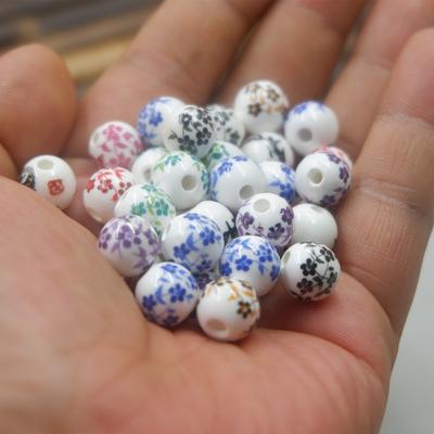 Jingdezhen Keramikperlen Blau-Weiß-Porzellanperlen Abstandshalter Lose Perlen Webarmband Handgefertigt DIY Chinesischer Knoten Zubehör