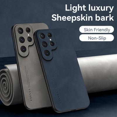 Luxury Leather Matte Slim Phone Case For Samsung S25 Ultra S24 S23 Plus S22 S21 A16 A55 A06 A15 A35 A54 A14 Shockproof Lens Protection Soft Cover
