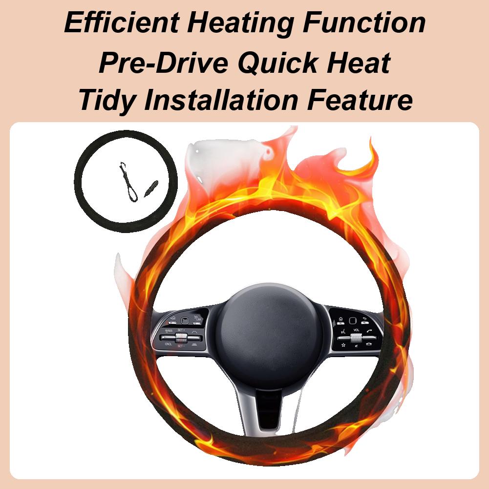 

Winter Car Heating Steering Wheel Cover 12V Plug-in Steering Wheel Cover Universal Anti Slip Steering Wheel Protector Cover China Mainland