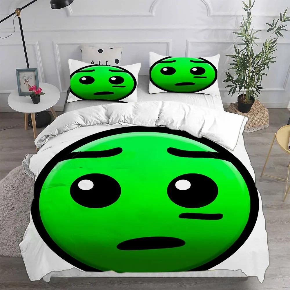 Comforter Geometry Dash Bedding Sets Comforter Quilt Bed Pillow Case 2-3 Pieces Sets Kids Adult Size