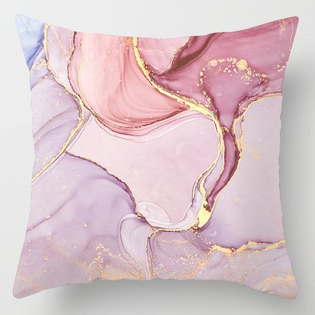 Pink Print Sweet Decorative Pillowcase Sofa Cushion Car Decoration Cushion Cover Cute Exquisite Home Decor Pillowcase