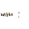 Christmas Nativity Figurines Set Religious Tabletop Ornaments Metal Sculpture Abstract Creative