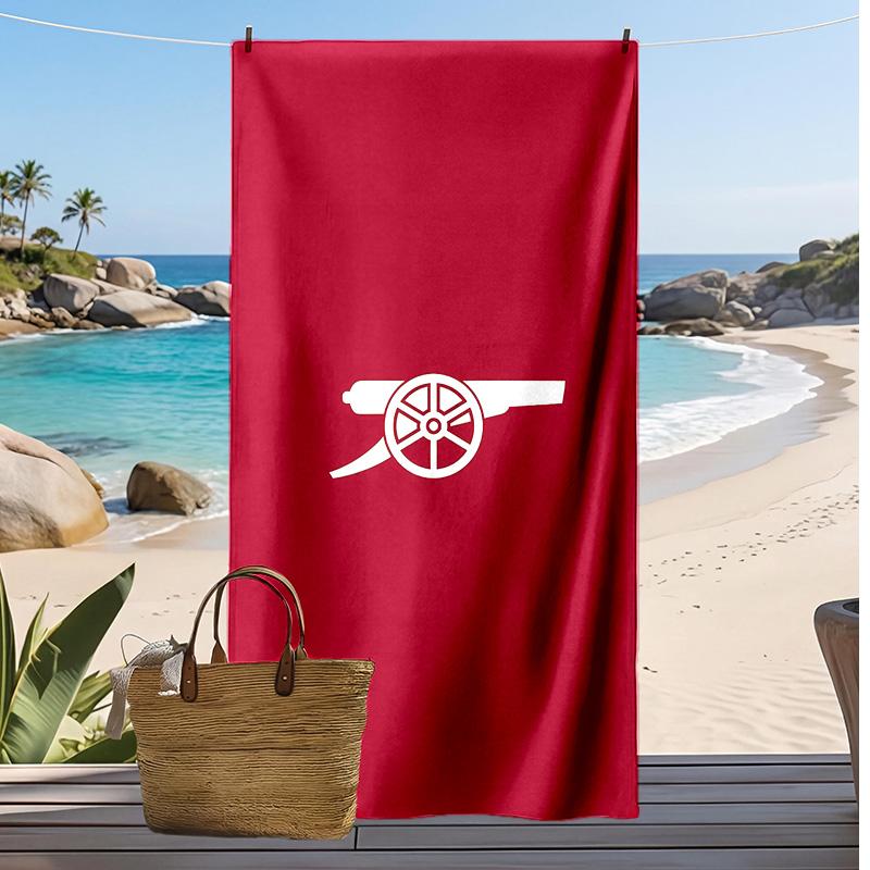 arsenal Printed Beach Towel Quick Dry Soft TowelPortable Large Rectangular Beach Blanket for Travel Swimming Pool