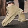 Motorcycle Boots Man Ankle Boots Male Sneakers Loafers Shoes Men Men's Sneakers Thick Bottom Non-Slip Fashion Sports and Leisure