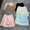 Cute Cat Ears Embroidered Wool Hat Female Autumn and Winter Warm Big Head Circumference Showing Small Face Cold-proof Knitted Hat Cold Hat