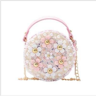 Bebê criança bolsa de ombro menina pérola mini bonito princesa mochila presente mensageiro saco crossbody zip
