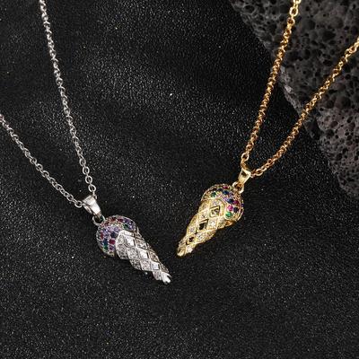 European & American Style Christmas Ice Cream Pendant Necklace - Fashionable, High-End Clavicle Chain