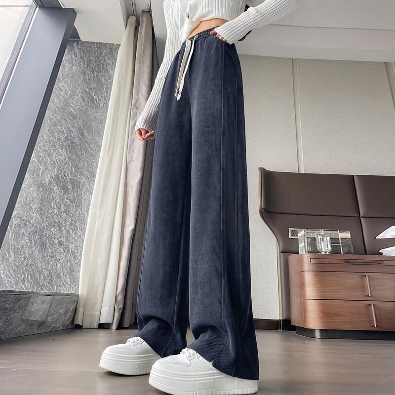 Handu Yishe Women's 2025 High-Waist Slimming Wide-Leg Banana Pants