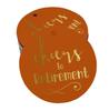 Inkdotpot Pack Of 100 Real Gold Foil Paper Tags Cheers To Retirement Favor Hang