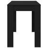 Dining Table Black Oak Effect 120 X 60 X 76 Cm Engineered Wood