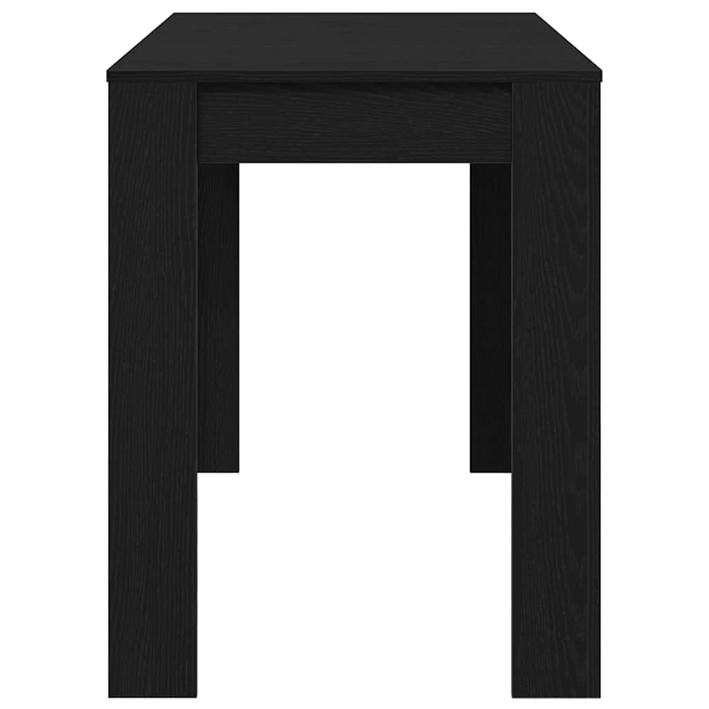 Dining Table Black Oak Effect 120 X 60 X 76 Cm Engineered Wood