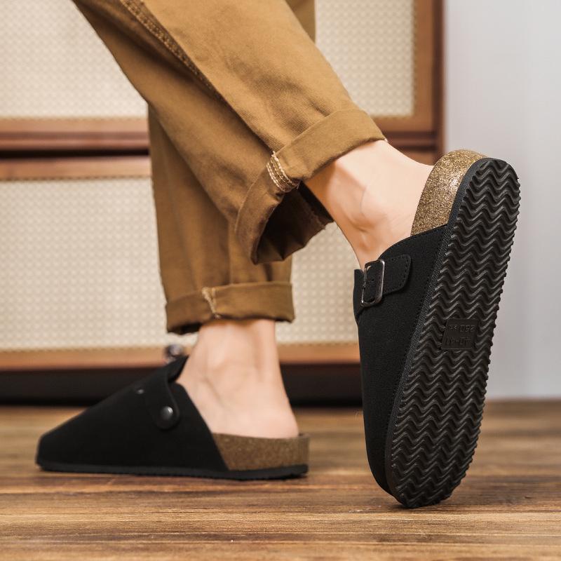 Comfortable And Non-Slip Men'S And Women'S Bag Head Slippers Couple Cork Tow Large Size Roman Shoes Half Tow Lazy Shoes Tide Slippers Batch