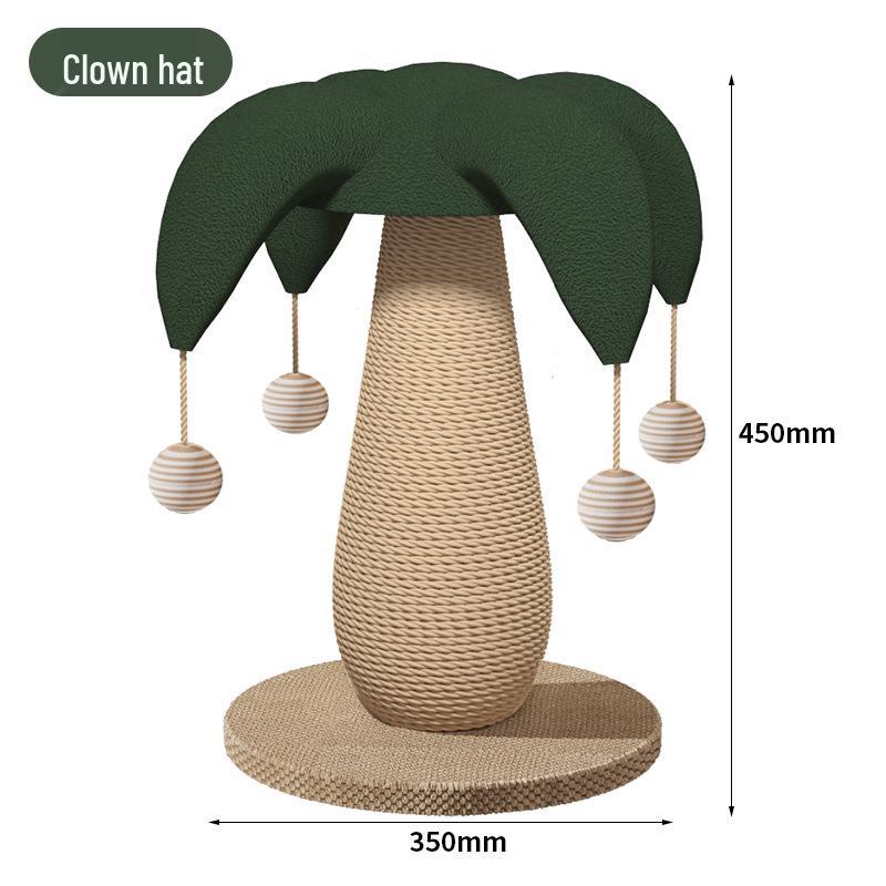 Mushroom Sisal Cat Scratching Post & Toy Small with Ball Mushroom Head