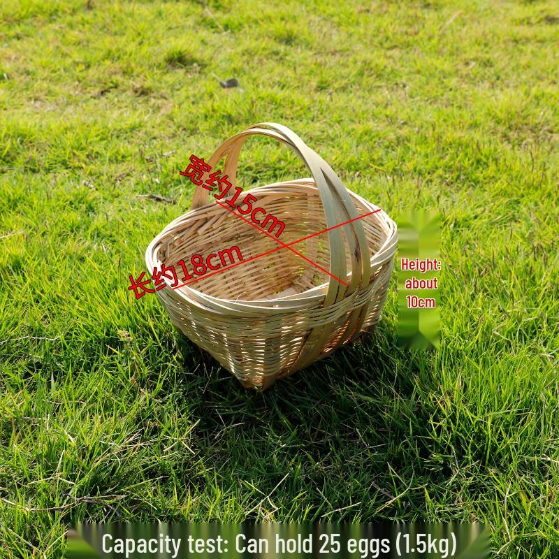 Большая плетеная корзина из бамбука ручной работы для овощей, фруктов и яиц