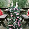Elegant 2.4m Handmade Silk Rose Flower Ivy Vine Leaf Garland For Home Decoration