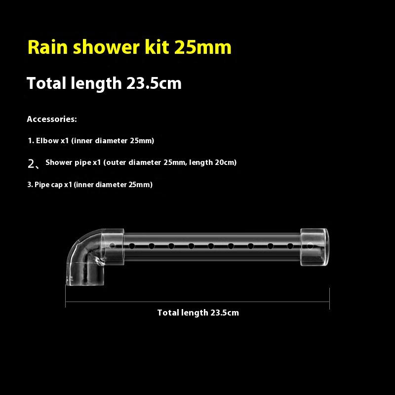 Aquarium Rain Spray Bar Outflow Pipe Transparent Acrylic Rain Shower Outlet Tube Kit Fish Tank External Filter Accessries