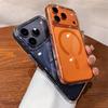 Transparent Phone Case For iPhone 17 16 15 14 13 Pro Max Plus 17 Air 16e Clear For Magsafe Magnetic Wireless Metal Button Cover