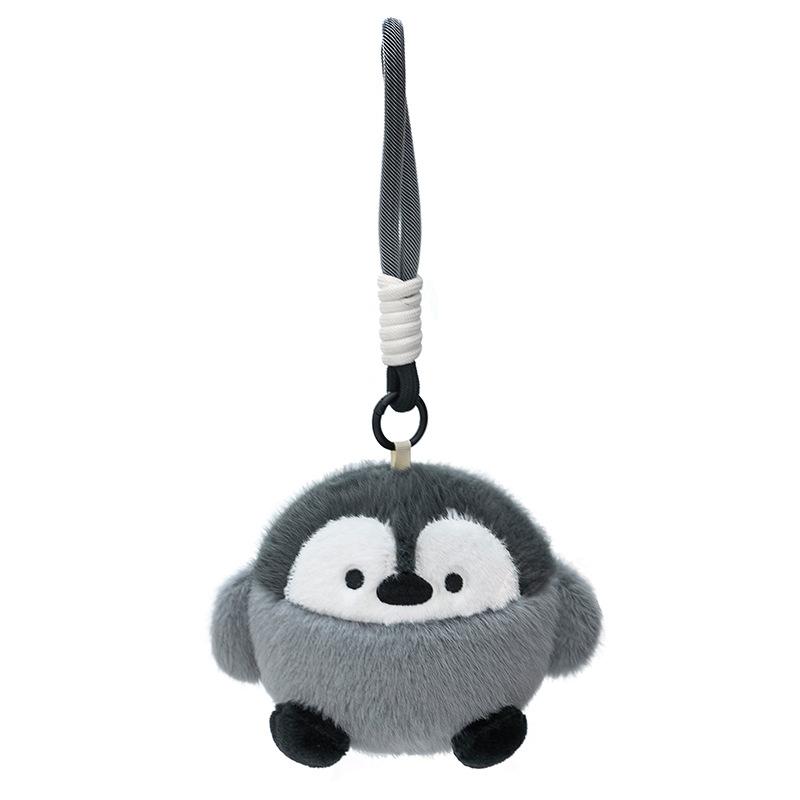 Creative Unzipping Pinch Ball Plush Keychain Cute Cow Rabbit Cat Backpack Pendant Cartoon Doll