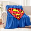 New Arrive Classic Superman Logo Blanket Sofa Bed Cover Four Season Soft Fluffy Quilt Blanket Flannel Throw Outdoor Leisure Nap