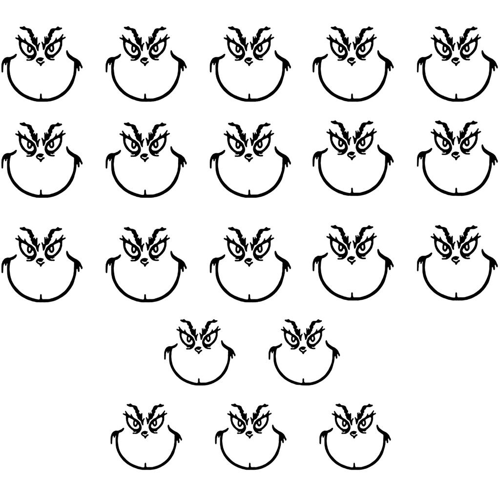 20Pcs Stickers,Christmas Decorations Face Decals Vinyl Sticker,DIY Ornaments,Stickers