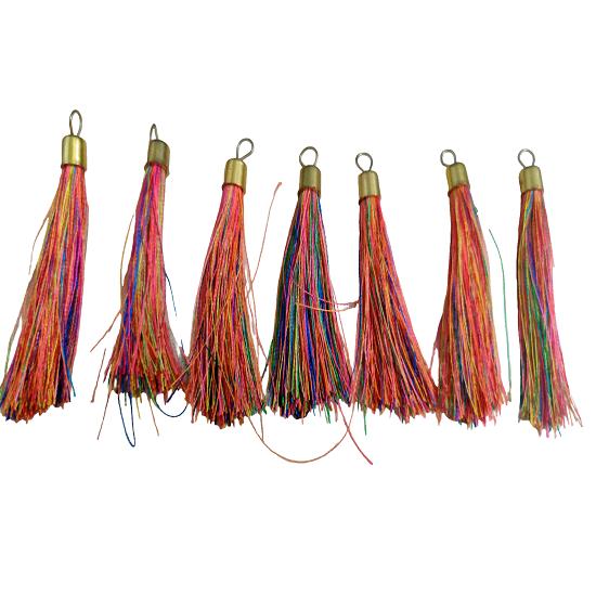 @ Handmade Silk Multicolor Thread Tussels Q646 VD-825-60%OFF