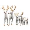 Realistic Reindeer Figures Christmas Decorations Plush Deer Model Collectible Table Desk Ornaments Home Decors Gift