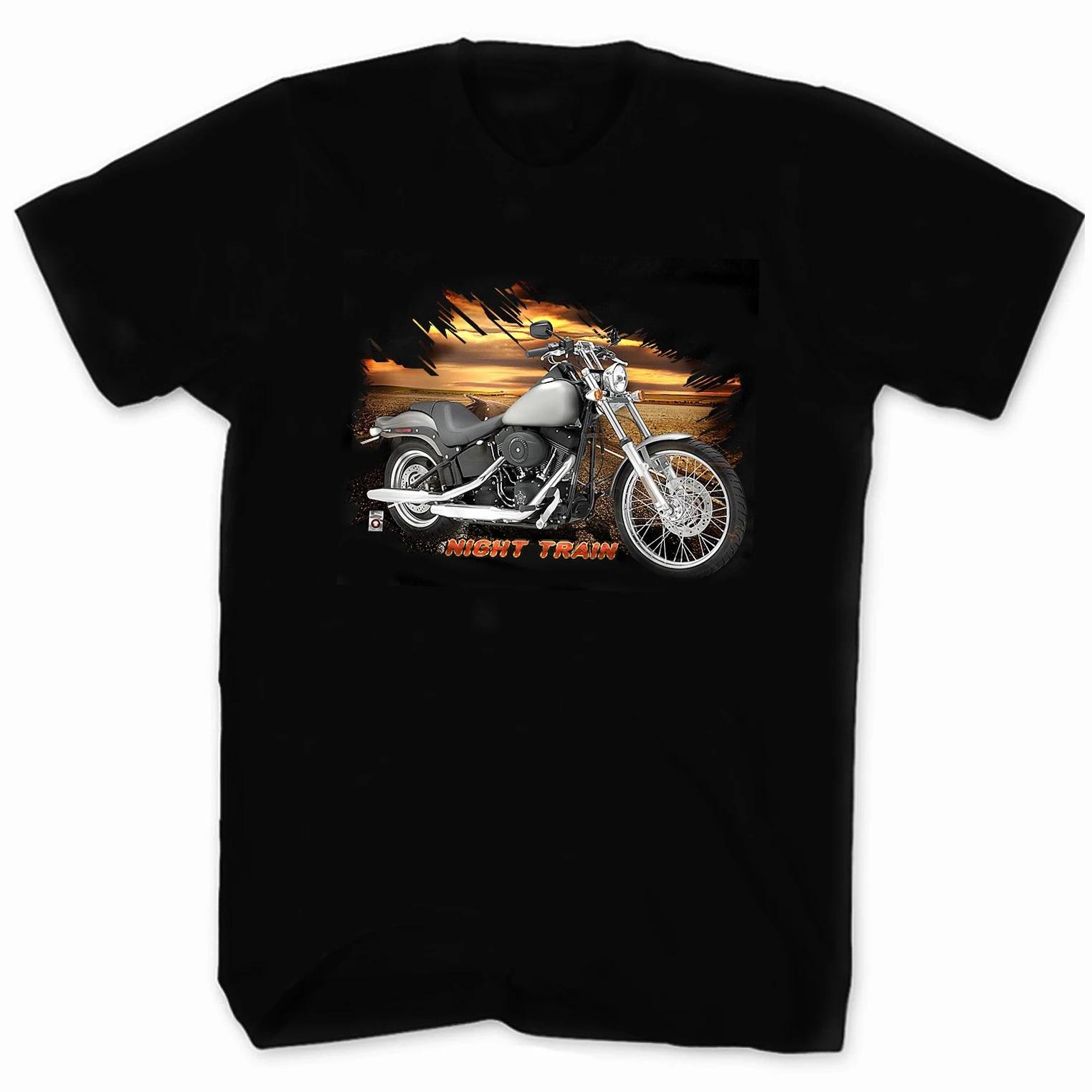 

Softail Night Train V2 Four-stroke Road Motorcycle T Shirt Short Sleeve Casual 100% Cotton O-Neck Summer Mens T-shirt New - M... S разноцветный
