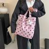 Small Fresh Literary and Leisure Love Foreign Style Shoulder 2025 Large Capacity Handbag Tote Bag Student Armpit Bag