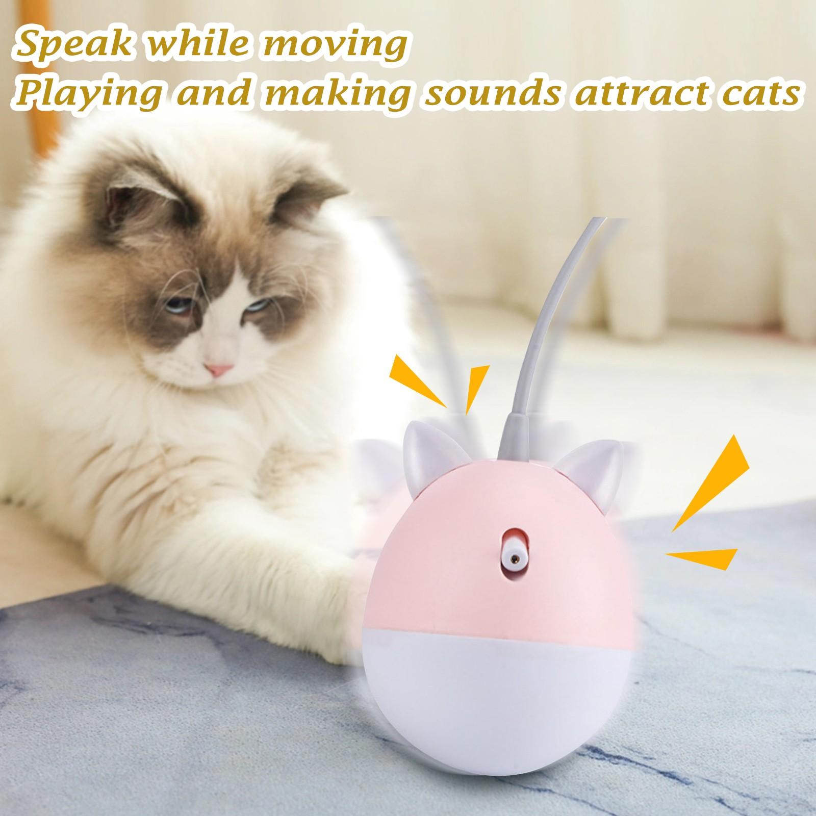 

Устройство для дразнения кошек, перезаряжаемая, с высоким звуком, вращающаяся электрическая игрушка для домашних животных без правил One Size розовый