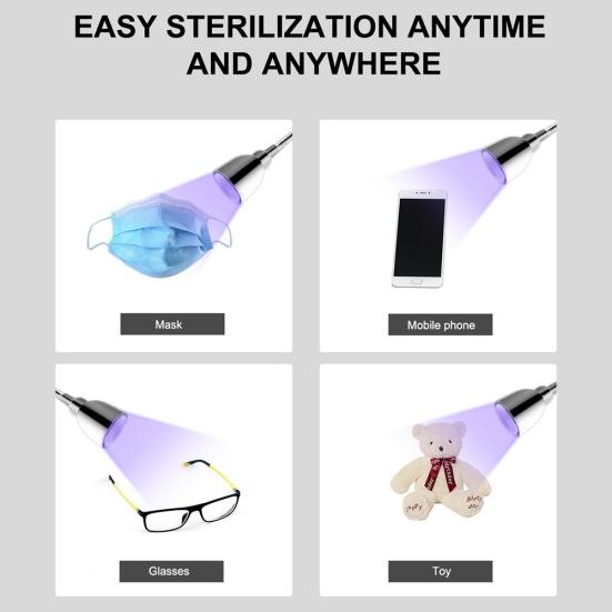 Portable LED UV Ultraviolet Sterilizer Disinfection Light USB Germicidal Lamp