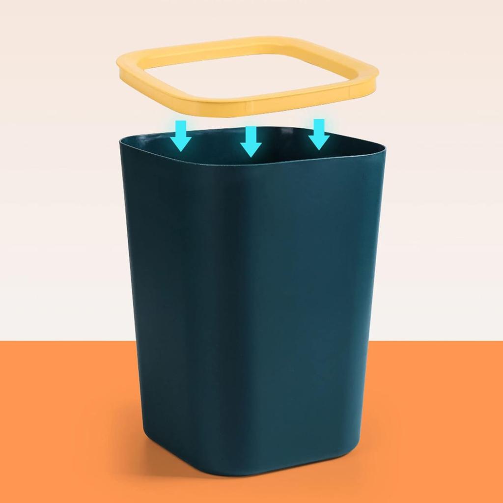 Trash Can,Trash Can Press Trash Bag Waste Paper Basket Garbage Container for Home Kitchen Living Room Office Bathroom Trash Bucket,