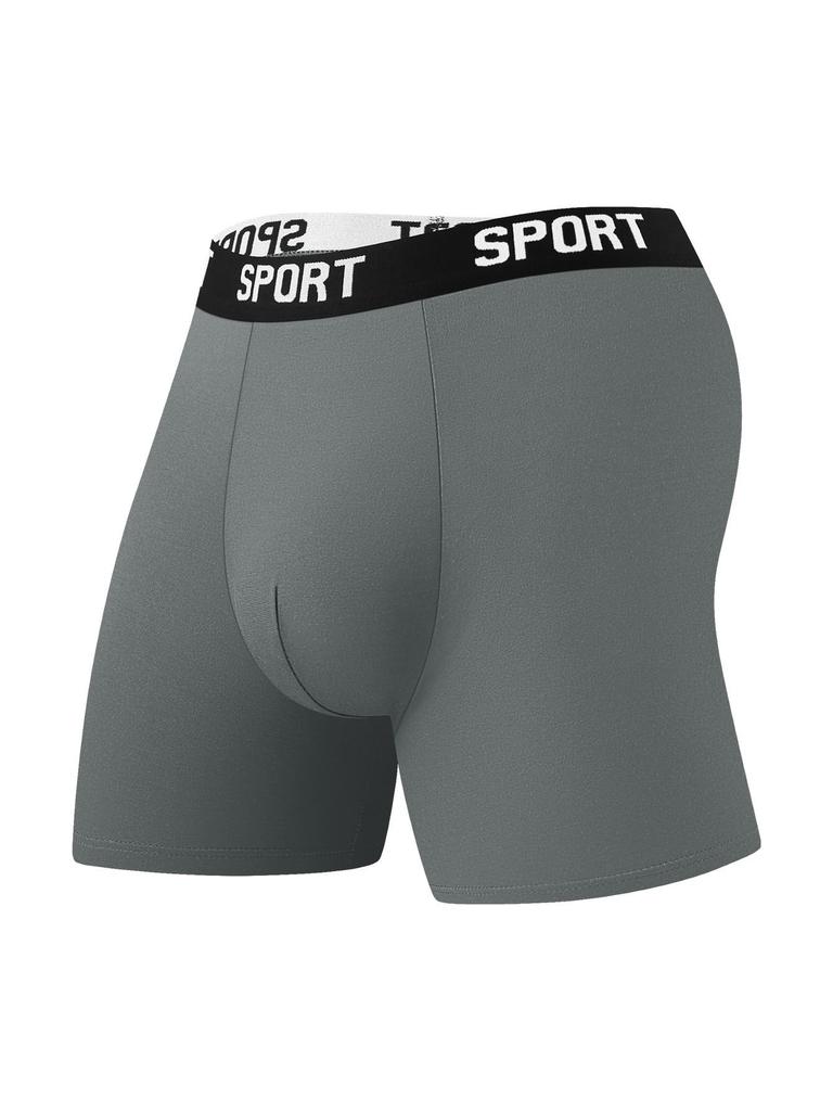 Herren 5er-Pack Lange Sport-Boxershorts für Laufen & Fitness