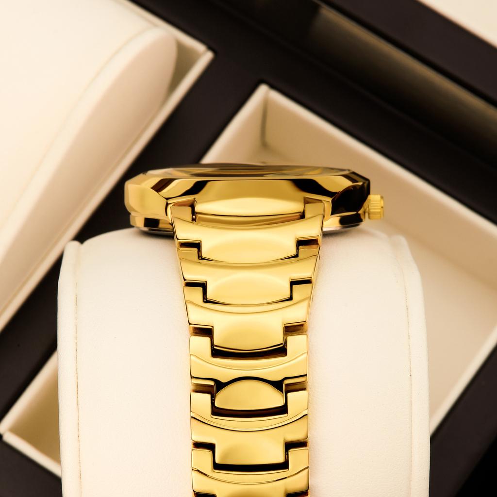 Black Gold Couple Watch Business Fashion Steel Belt Watch Fashion Couple Watch