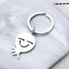 Funny Octopus Stainless Steel Keychain Simple Fashion Design Cute Cartoon Style Practical Backpack Pendant