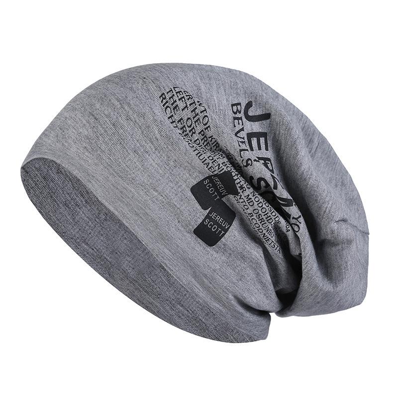 Autumn and Winter Thin Hip hop Letter Graffiti Knitted Hat for Men Warm and Fashionable Star Pullover Hat Baotou Confinement Hat for Women