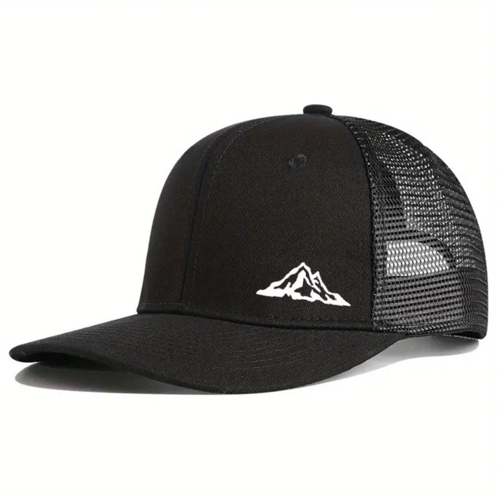 Fashion Mountain Range Embroidery Baseball Cap Adjustable Hip-hop Mesh Baseball Hats Sunscreen Hats For Man Women