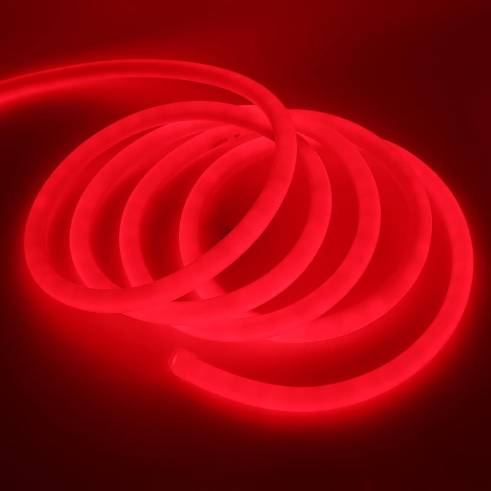220V Neon LED Strip Light 360 Degree Round Tube Red/Green/Blue/Warm White Flexible Rope 120Leds/m Waterproof EU Power Home Decor
