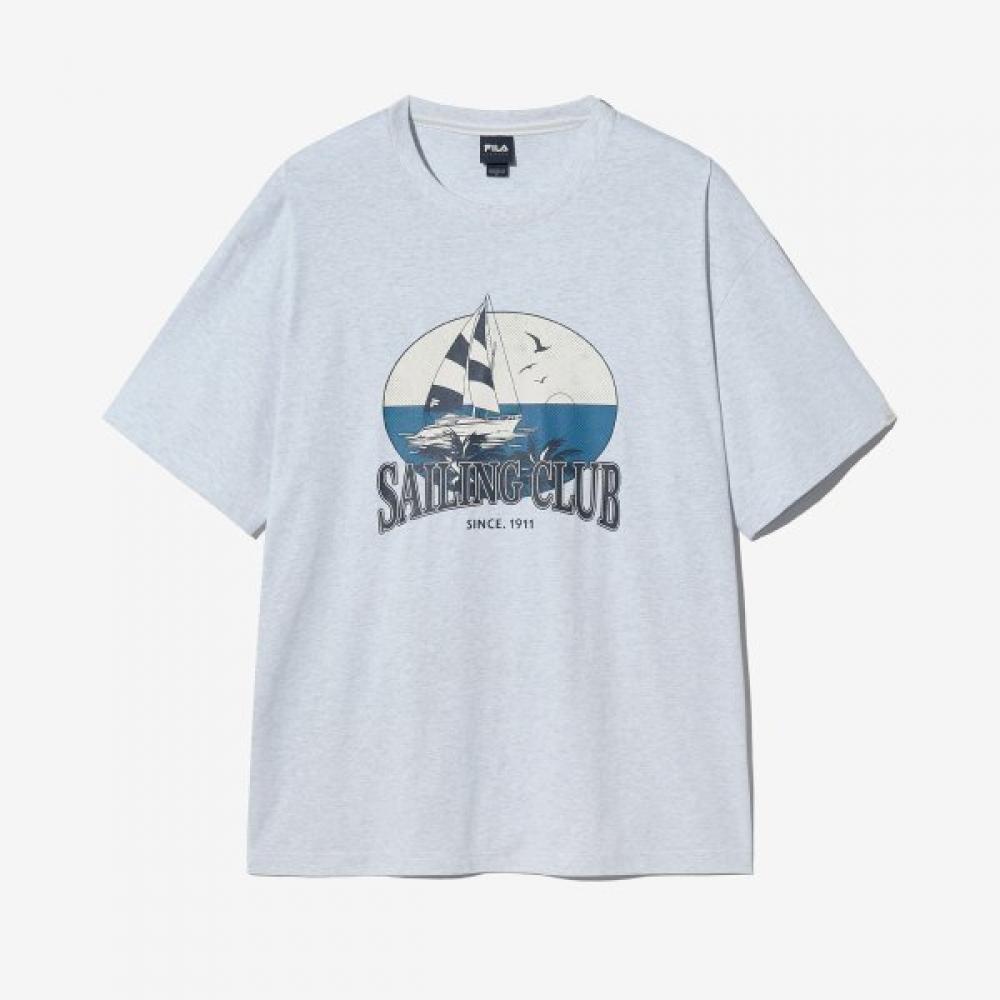 Fila Big Graphic Sailing T shirT WHITEMELANGE/090