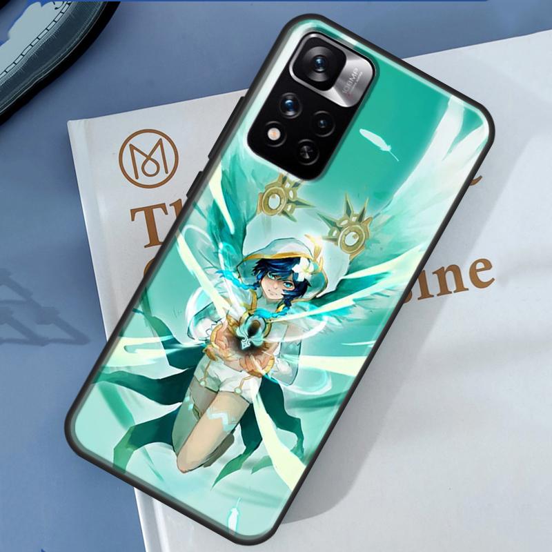 Genshin Impact Venti Case For Xiaomi Redmi Note 13 12 11 9 10 14 Pro 9S 10S 11S 12S Redmi 14C 10C 12C 13C Cover