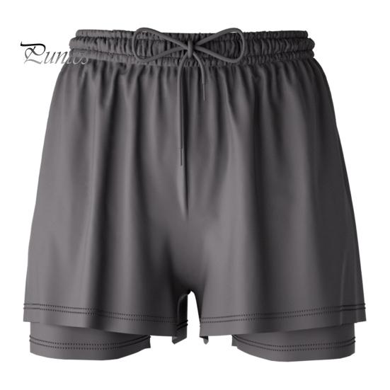 

Мужские шорты для плавания, быстросохнущие плавки, эластичный пояс на шнурке, двухслойный купальный костюм, облегающие плавки с защитой от ультрафиолета XXXL чёрный