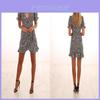 Elegantes Sommerkleid mit V-Ausschnitt und kurzen Ärmeln für Damen mit schickem Blumenprint-Design