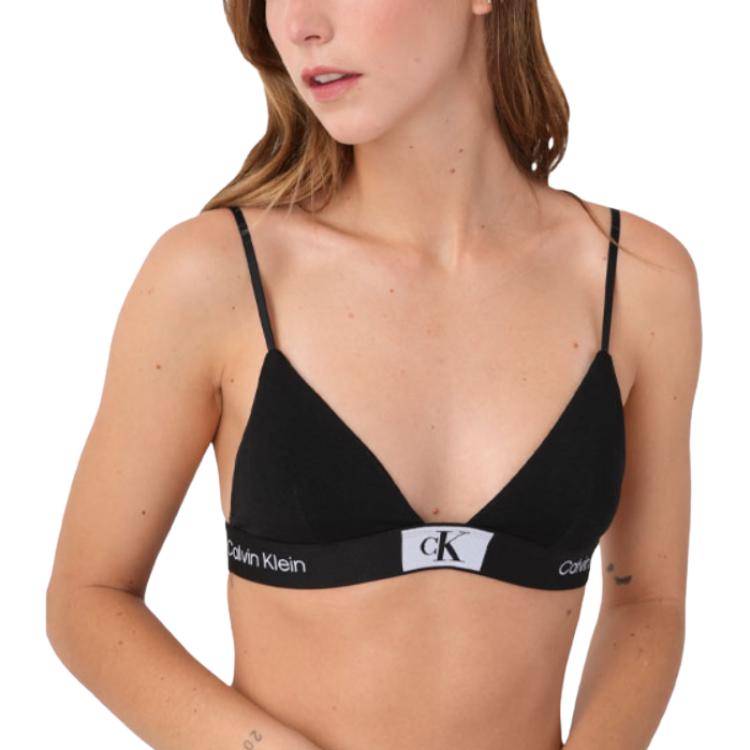Calvin Klein Qf7217 American Version Wireless Triangle Cup Bra Women Underwear Black QF7217-003